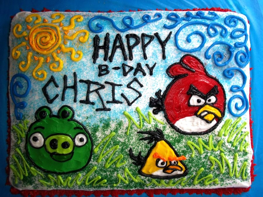 ANGRY BIRDS CAKE by marandaschmidt