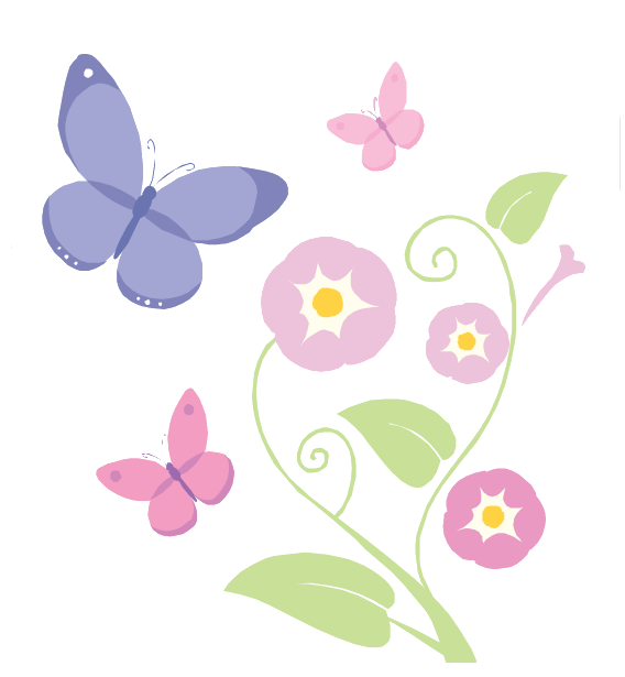 clip art flower and butterfly - photo #24
