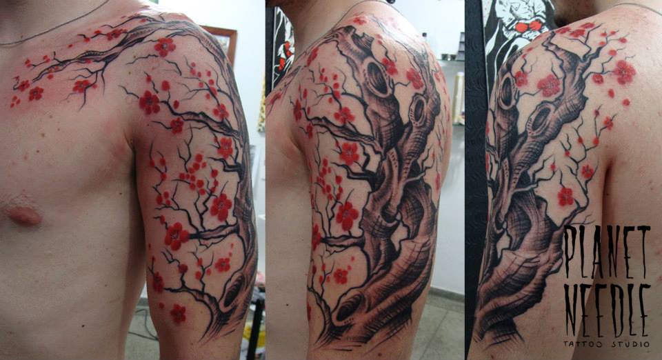 Cherry Blossom Arm Tattoo by DiegoMontrazio on DeviantArt