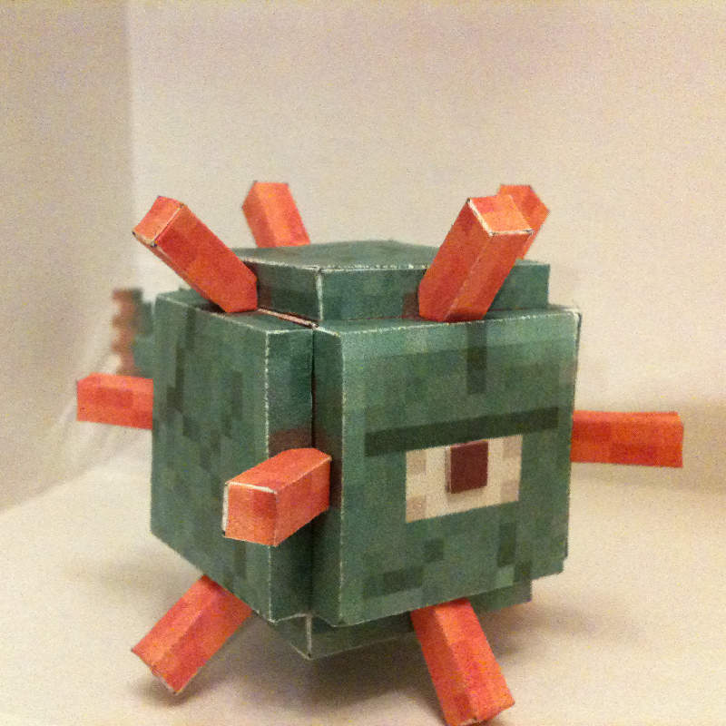 Minecraft Guardian Papercraft