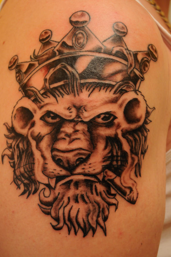 crown and lion tattoo by konZ3pt on deviantART