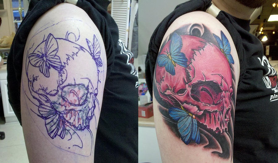 Pink Skull Coverup
