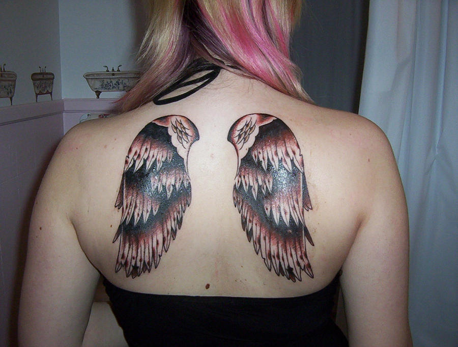Wings tattoo the first day
