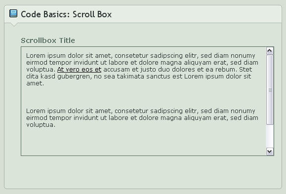 scroll box code