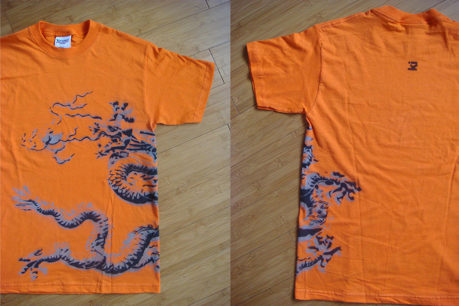 Dragon stencil Tshirt by makobsan on deviantART