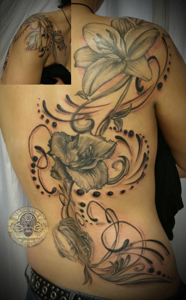 INK TATTOO: flower tattoo by Bernice Douglas