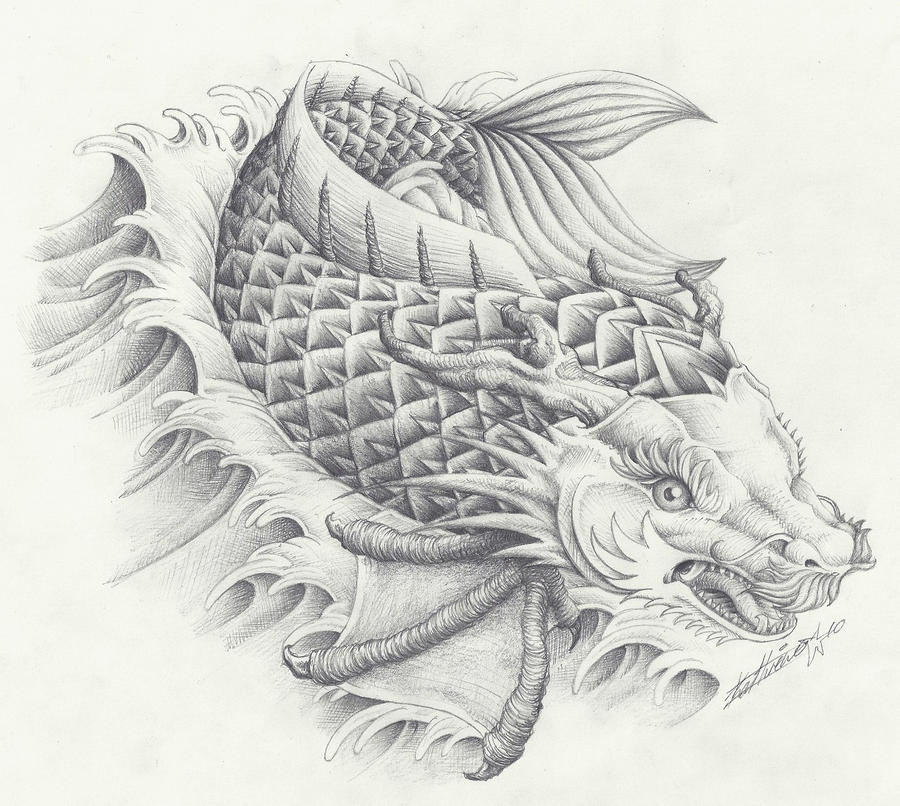 Koi Dragon by KathAndersen on deviantART