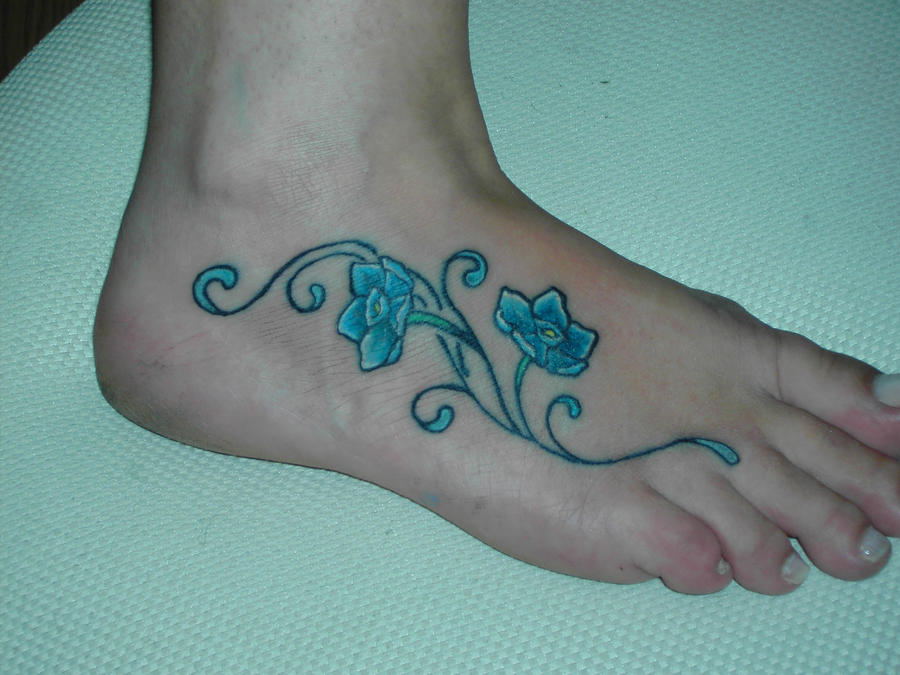 foot tattoo aftercare. pretty foot tattoo by;