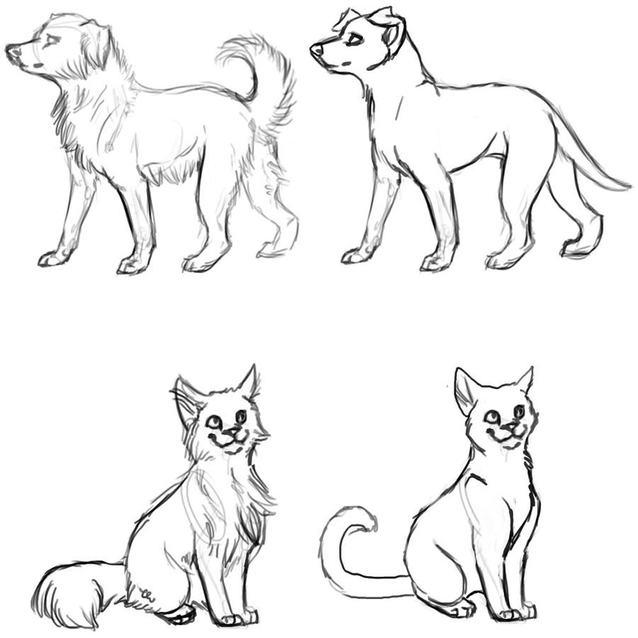 Dogs and Cats WIP by Mauston-girl on DeviantArt