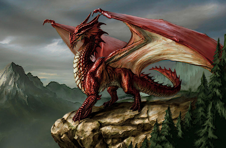 wallpaper red dragon. Acrylic Red Dragon (by
