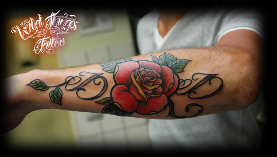 tattoo dynamic fonts by anderstattoo d2yucux lettering with rose by 