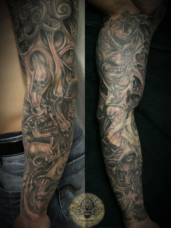 Name required Email required URL full sleeve skull tattoo finished by 