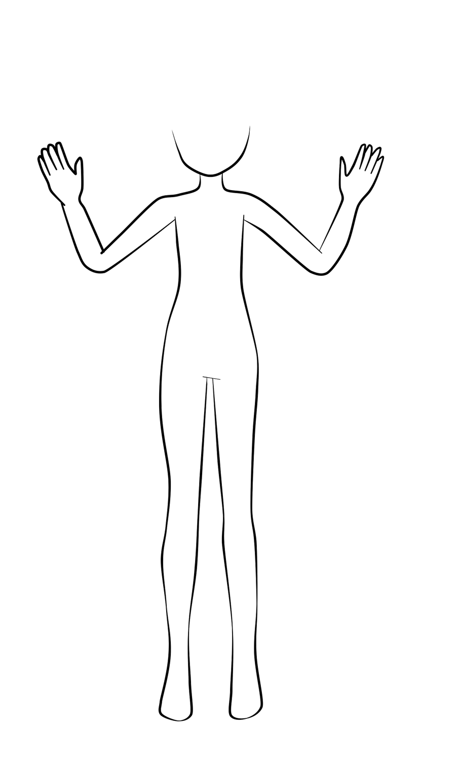Anime Body Outline Drawing bmpclown