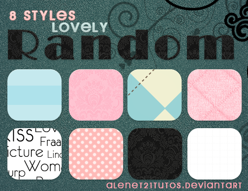 8 Styles Lovely Random By alenet21 by alenet21tutos