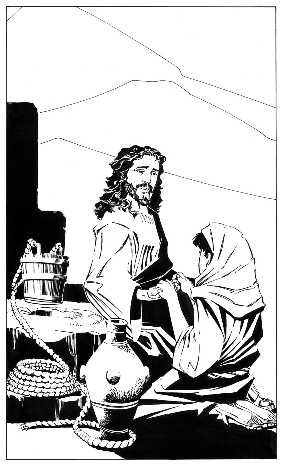 clipart jesus and the woman at the well - photo #33
