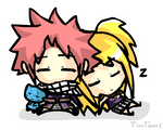 Natsu and Lucy nap time animation by TimTam13