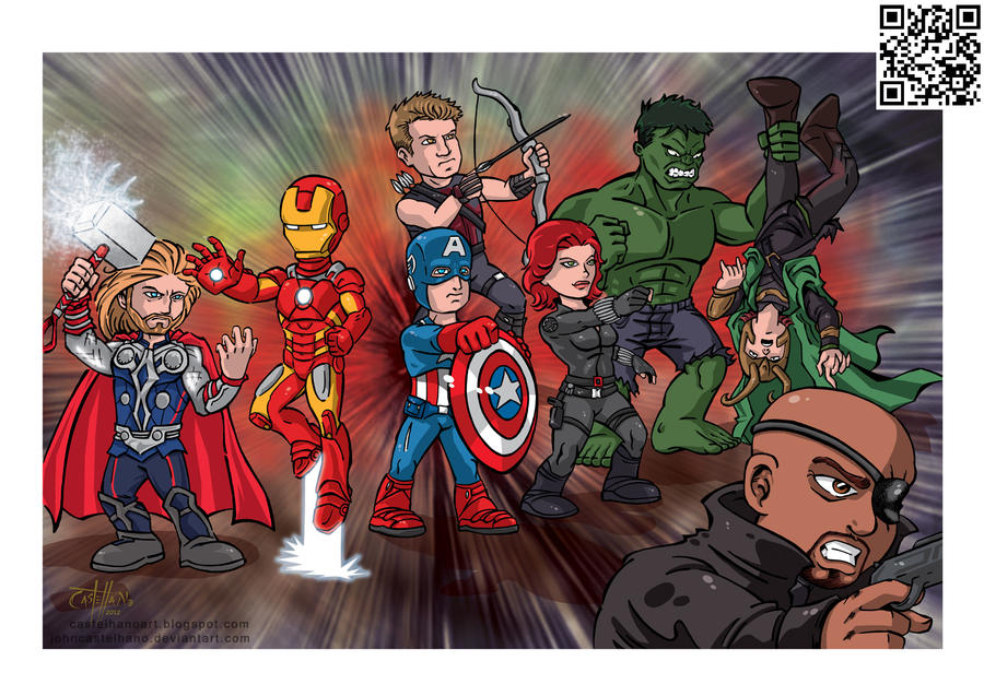 The Avengers Cartoon by johncastelhano