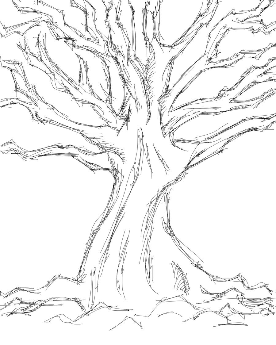 tree sketch clipart - photo #42