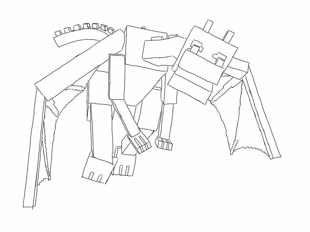 Minecraft Ender Dragon - Free Colouring Pages