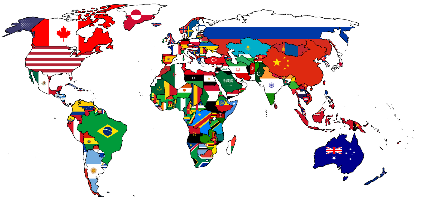 Image result for world map with flags