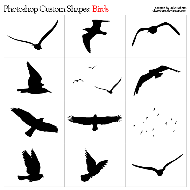 download a bird shape photoshop