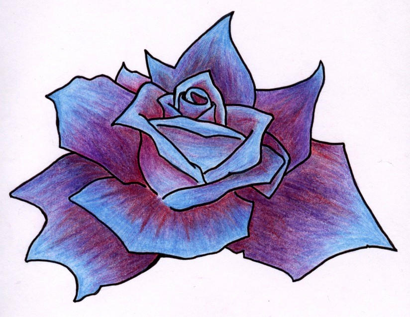 Rose, cold and vibrant | Flower Tattoo