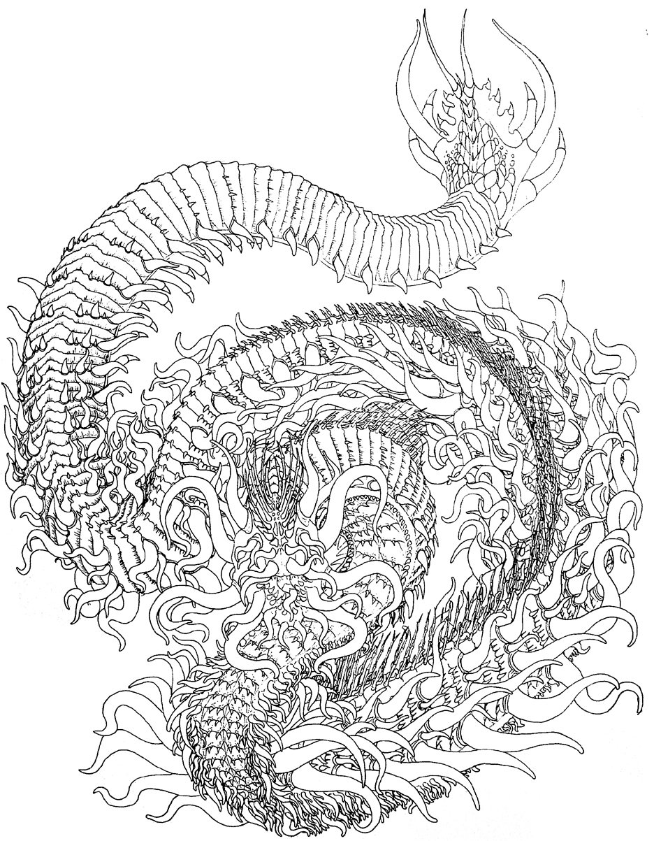 detailed dragon coloring pages - photo #8