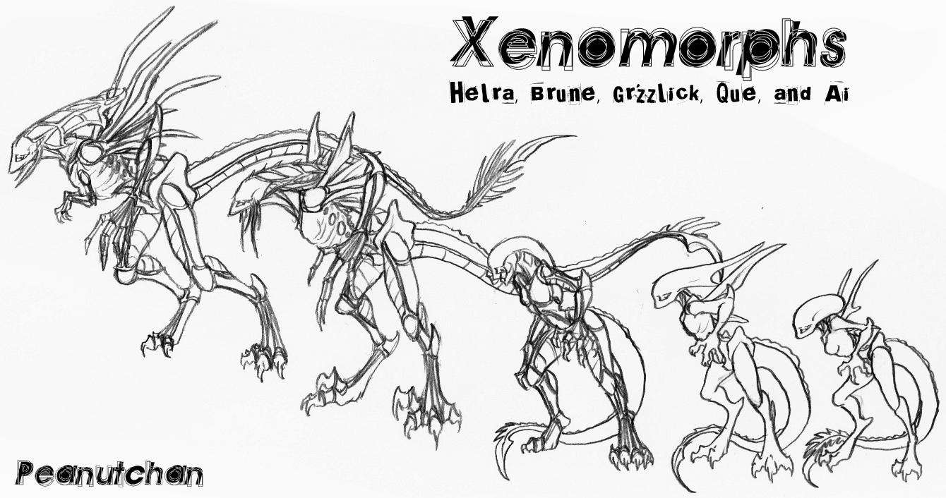 xenomorph drone coloring pages - photo #11