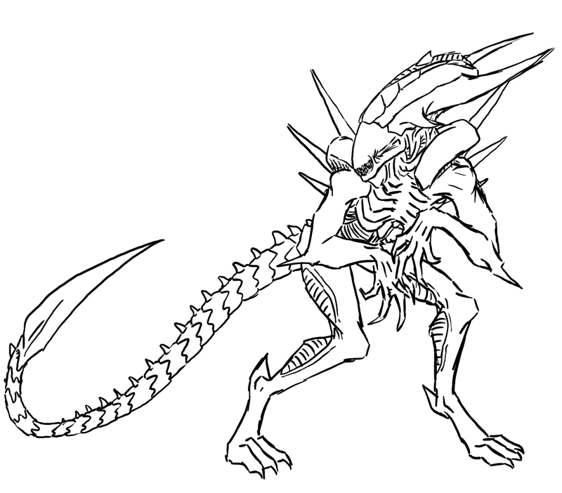 xenomorph drone coloring pages - photo #19