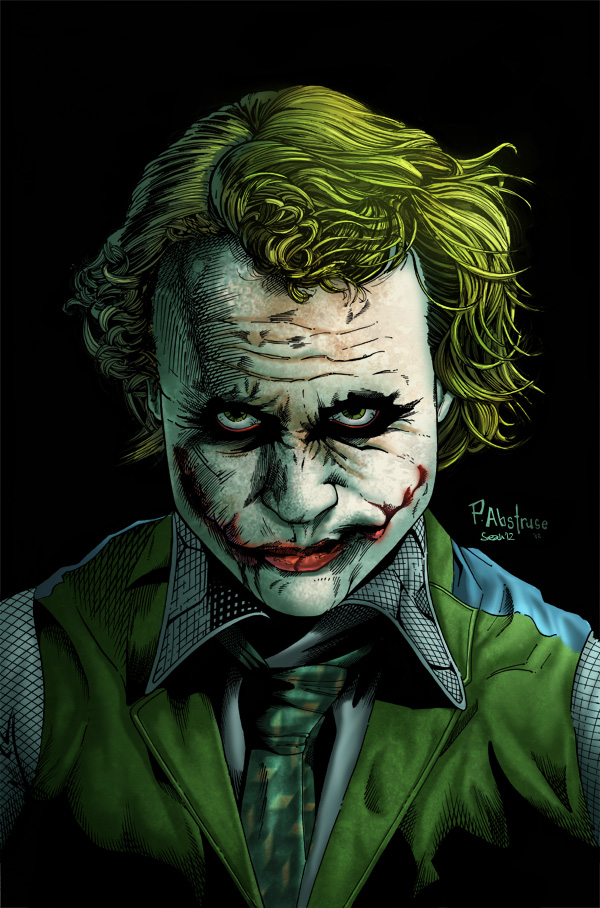 Heath Ledger Joker Colours by paulabstruse on DeviantArt