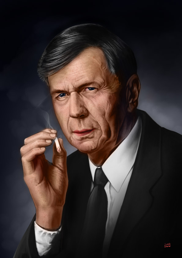an image of older distinquished man smoking a cigarette