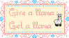 Give a Llama Get a Llama Pixel Stamp by cupcakekitten20