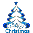 Blue Christmas  Tree by KmyGraphic
