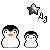 Christmas emote penguins
