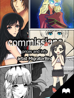 Commissions info and prices  - Commissions info... by MBSilentSoul