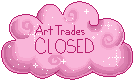 Pink Cloud Status Stamp: Art Trades Closed by frostykat13