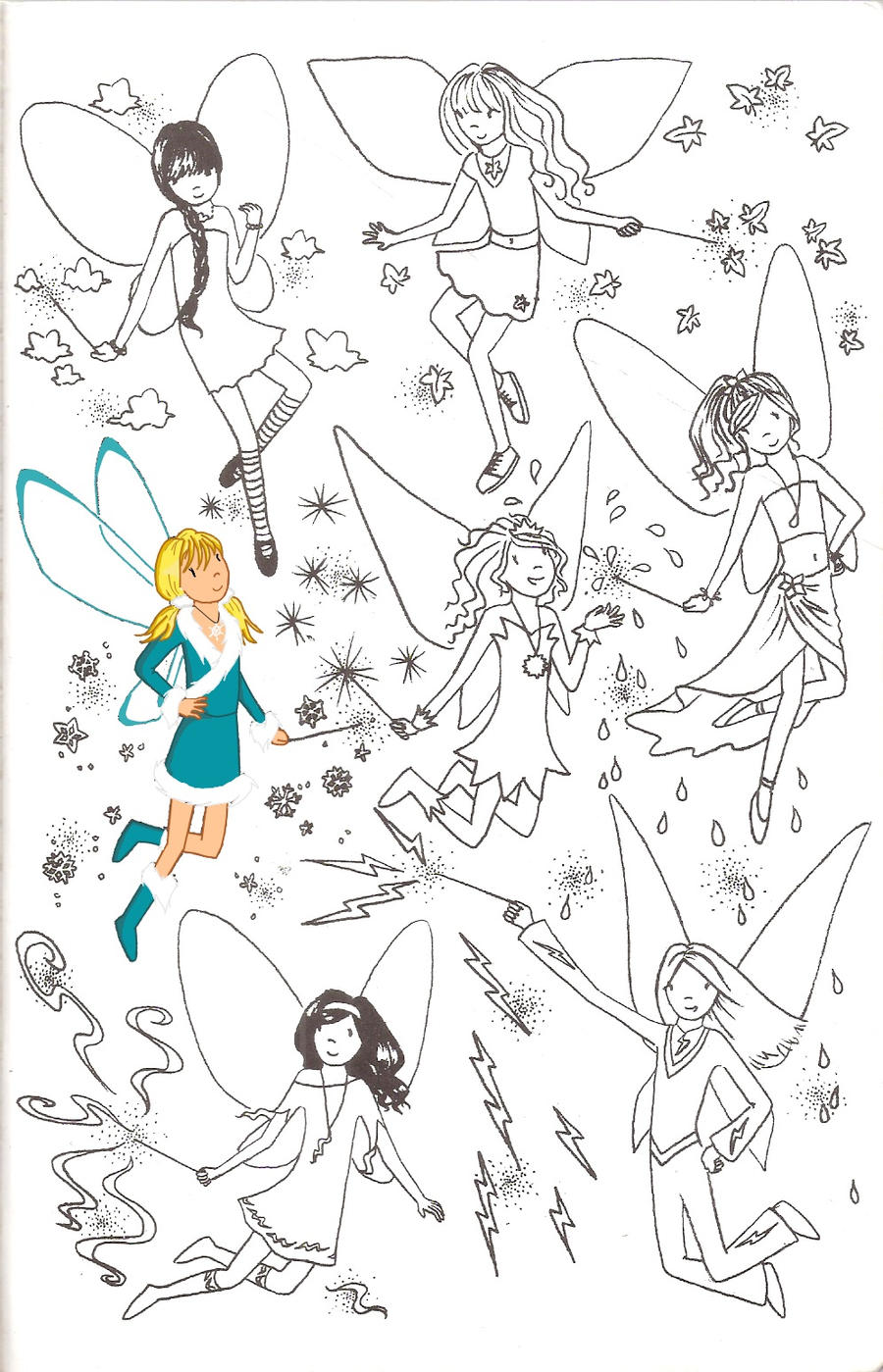 magic rainbow fairies coloring pages - photo #8
