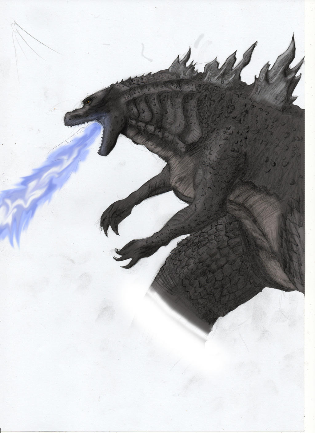 Godzilla 2014 Color by ThrashMaster666 on DeviantArt
