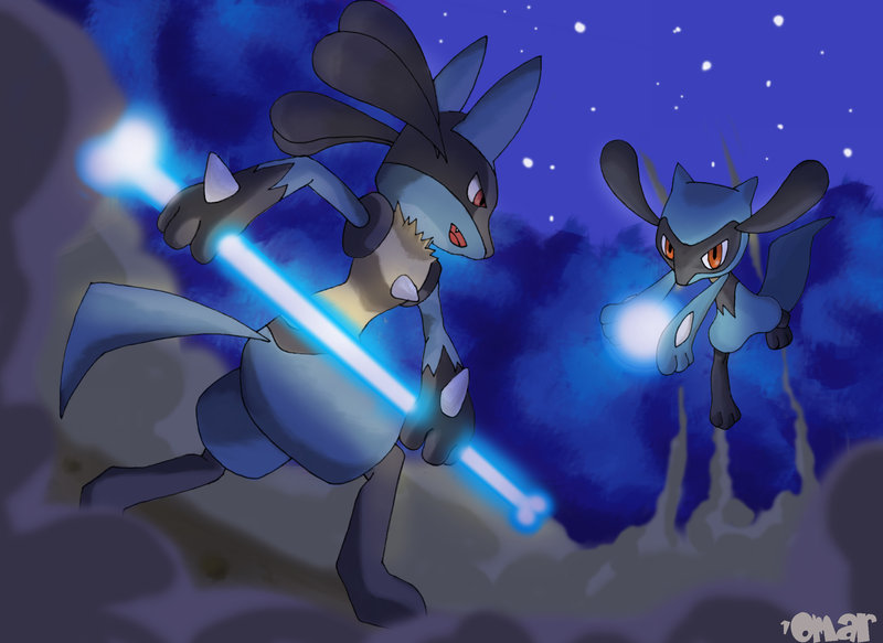 Riolu and Lucario Training by Coolcole53 on DeviantArt