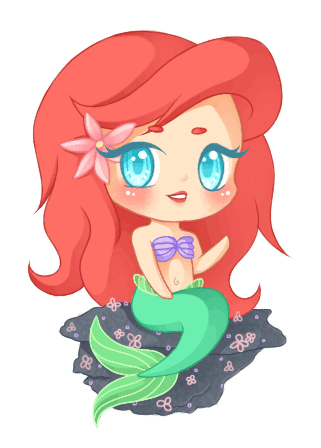 Mini Chibi - Fan-Art - The Little Mermaid - Ariel by Kitty-Vamp