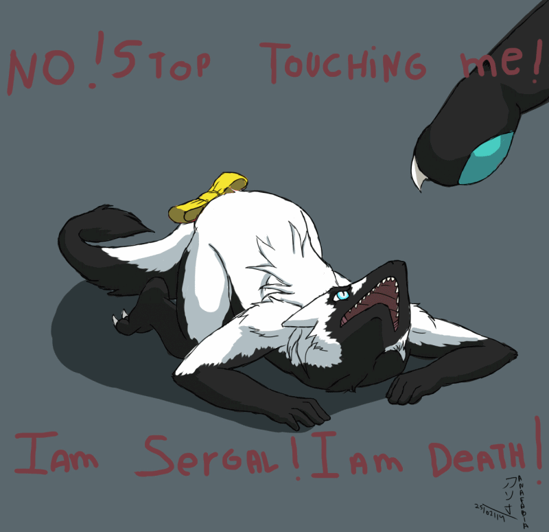 no touch the sergal - comission by NiniLiger