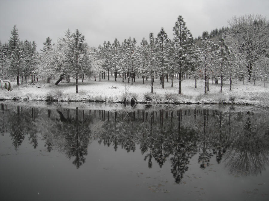 Snow lake by Kesuk on deviantART